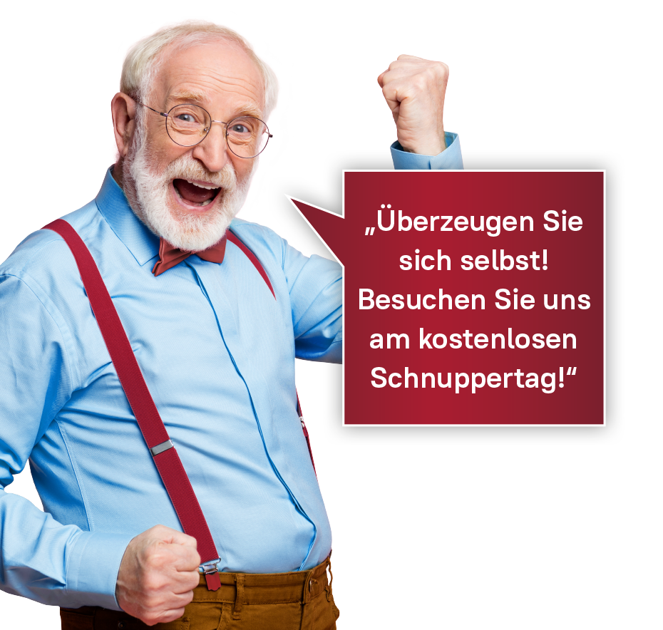 Bild Alter Mann "Überzeugen Sie sich selbst!"